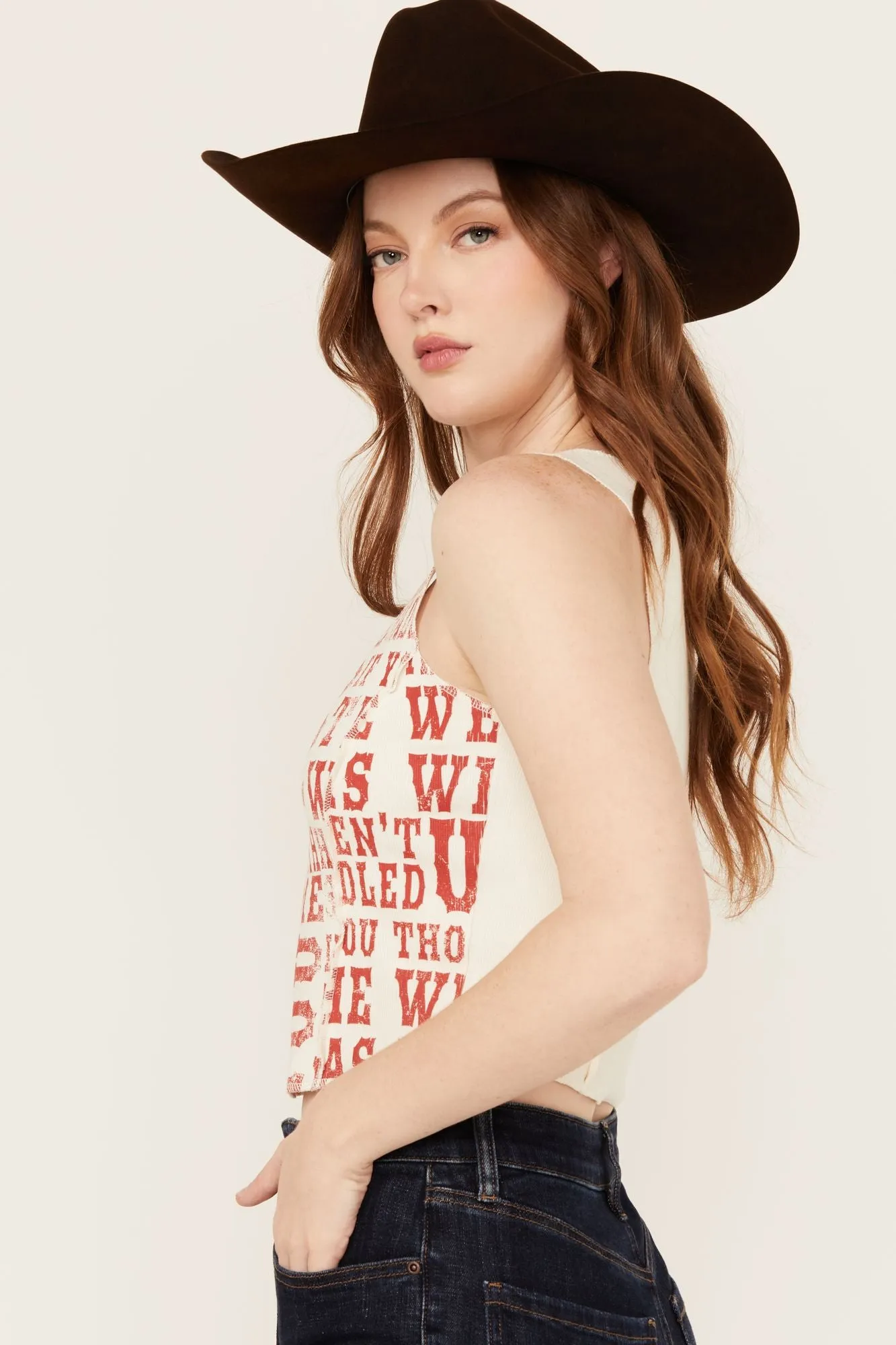 Rhett The West Was Wild Graphic Rib Knit Tank