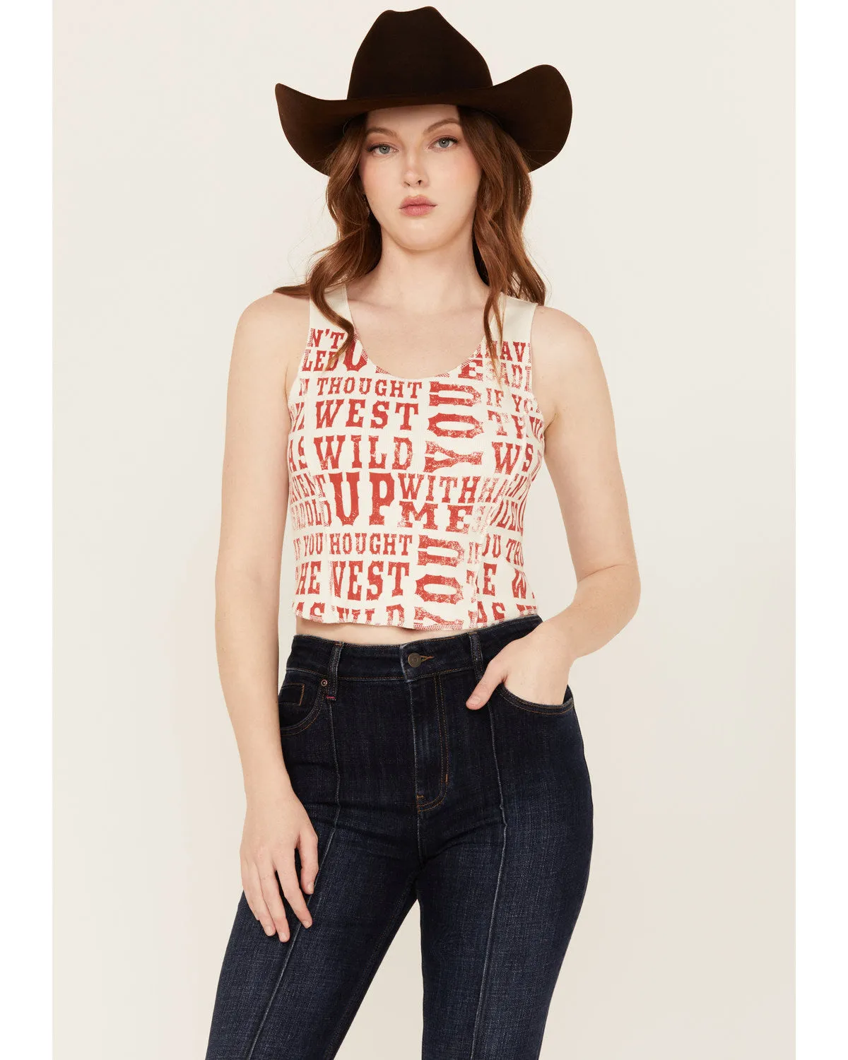 Rhett The West Was Wild Graphic Rib Knit Tank