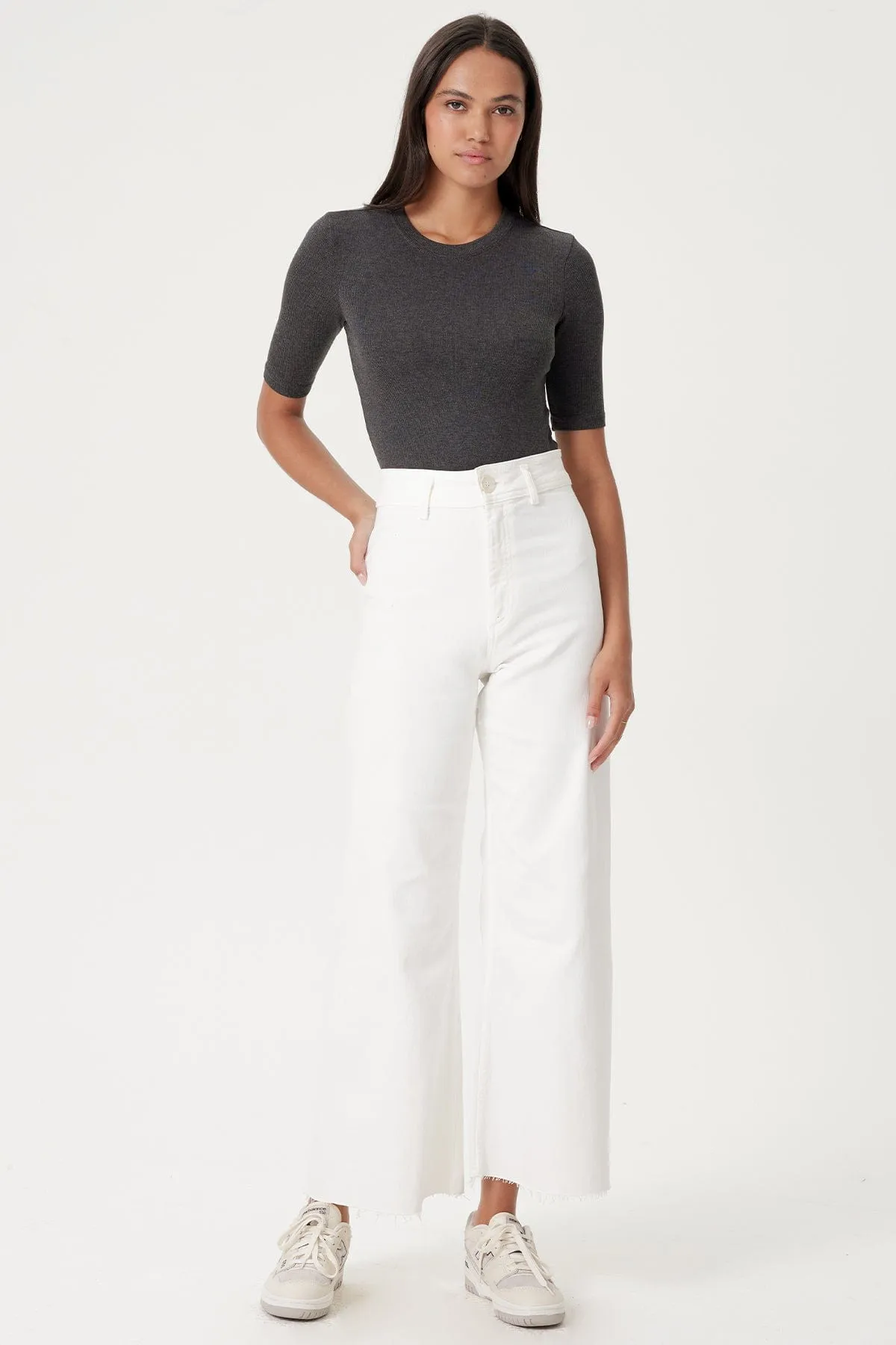 Ribbed Half Sleeve Tee