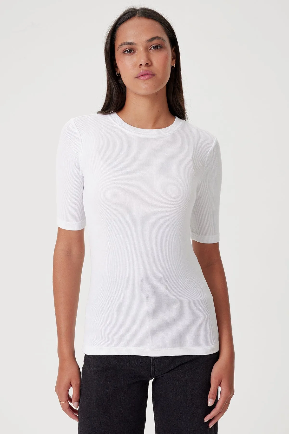 Ribbed Half Sleeve Tee