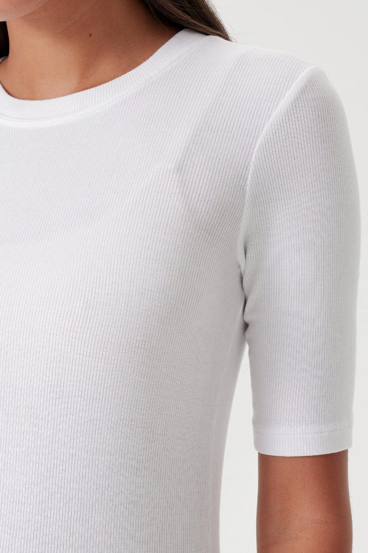 Ribbed Half Sleeve Tee