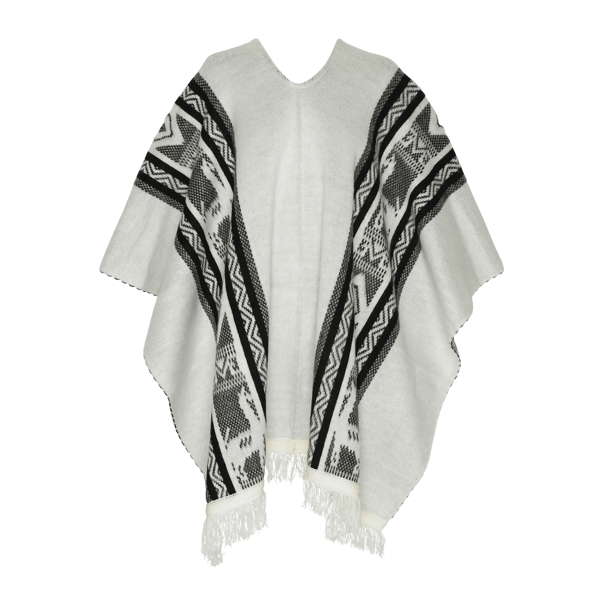 Rustic Alpaca Wool Poncho