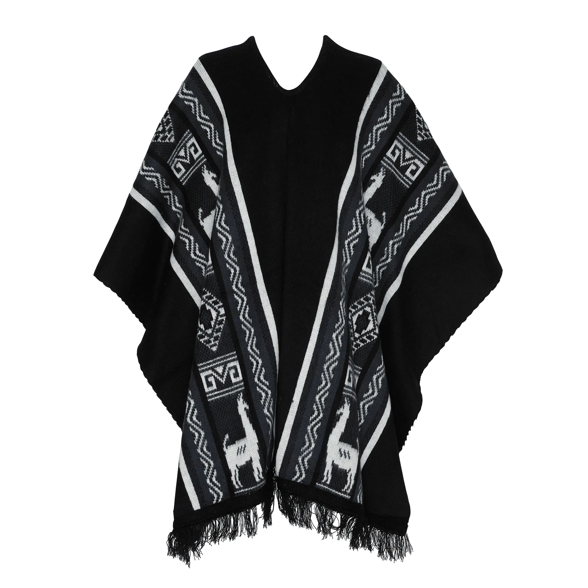 Rustic Alpaca Wool Poncho