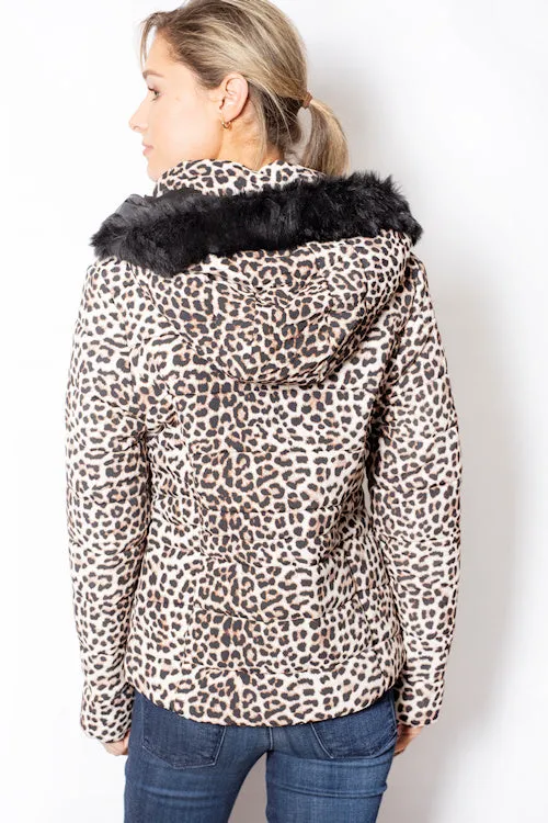 SABENA ANIMAL PRINT PUFFER JACKET