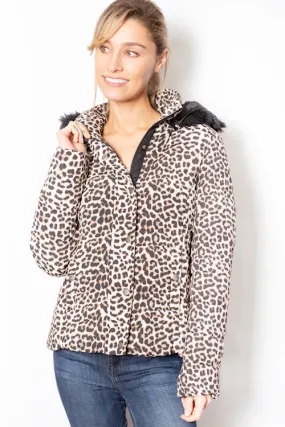 SABENA ANIMAL PRINT PUFFER JACKET