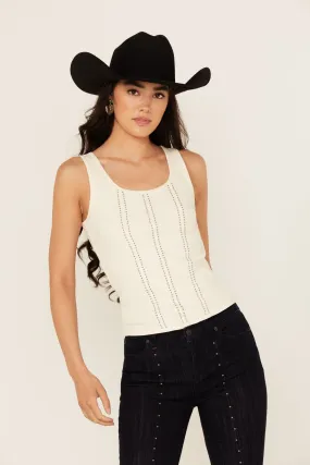 Sevier Studded Ribbed Tank Top