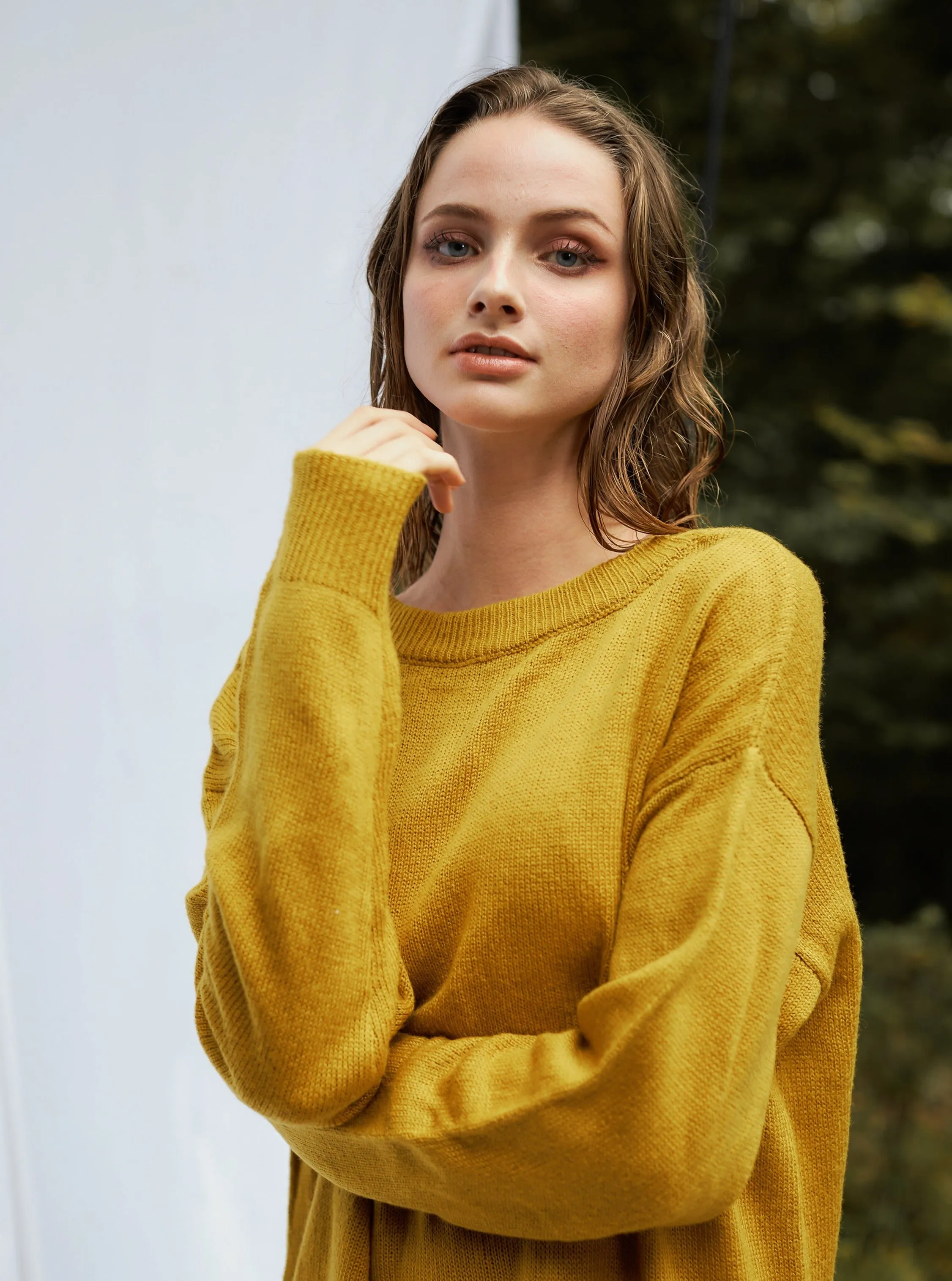 soft knit dress / 蜂蜜(mustard)