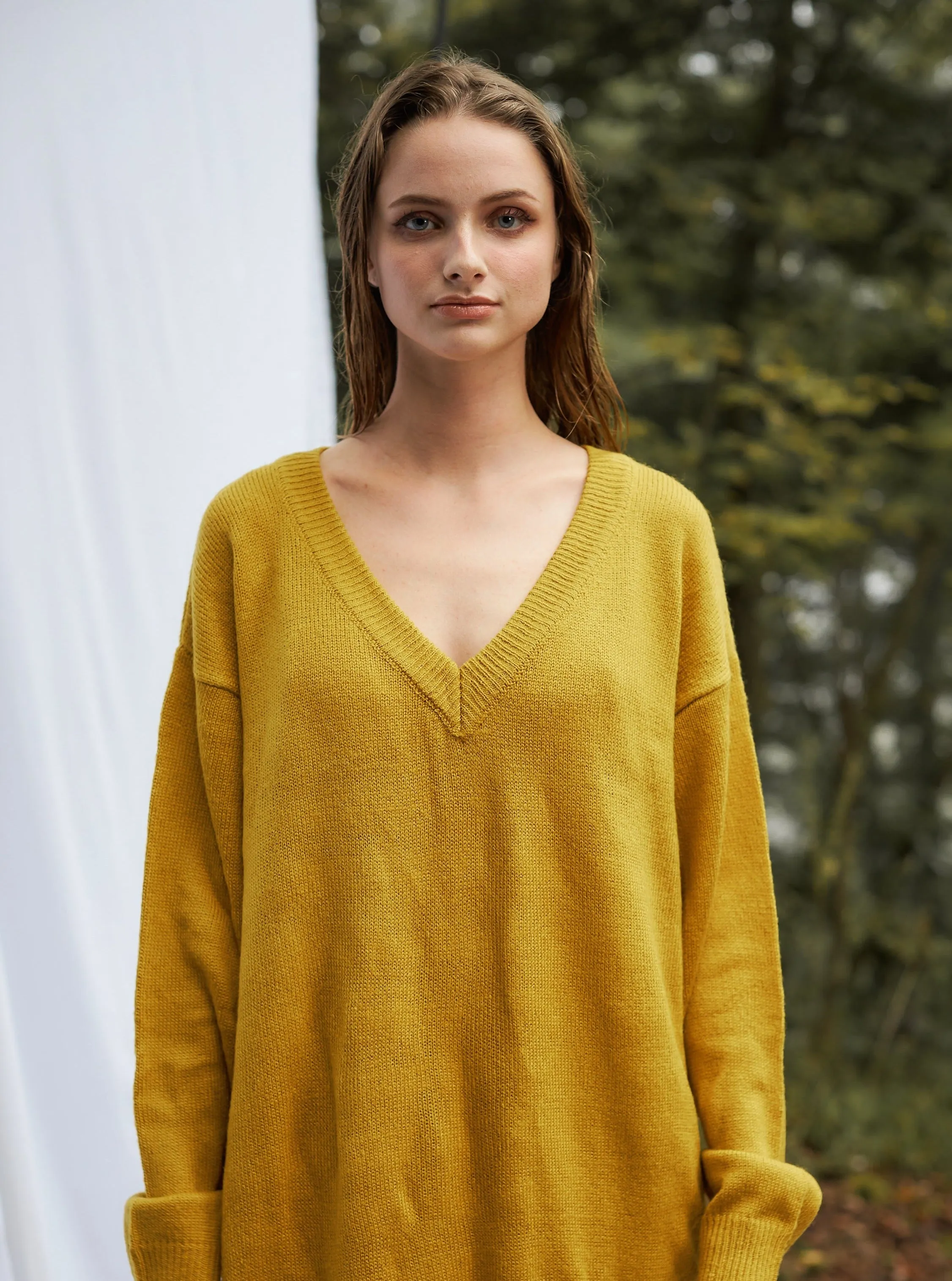 soft knit dress / 蜂蜜(mustard)