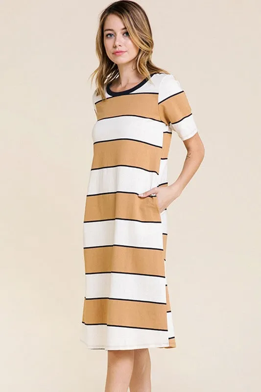 Tennis Tee Dress in Mocha
