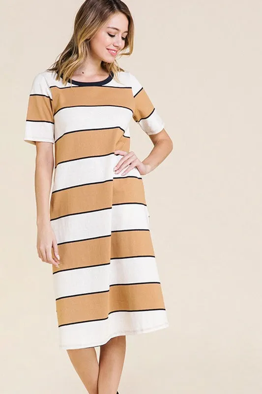 Tennis Tee Dress in Mocha
