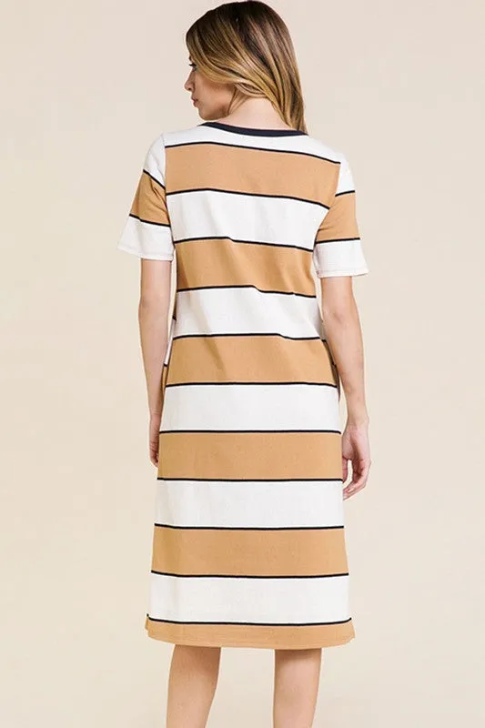 Tennis Tee Dress in Mocha