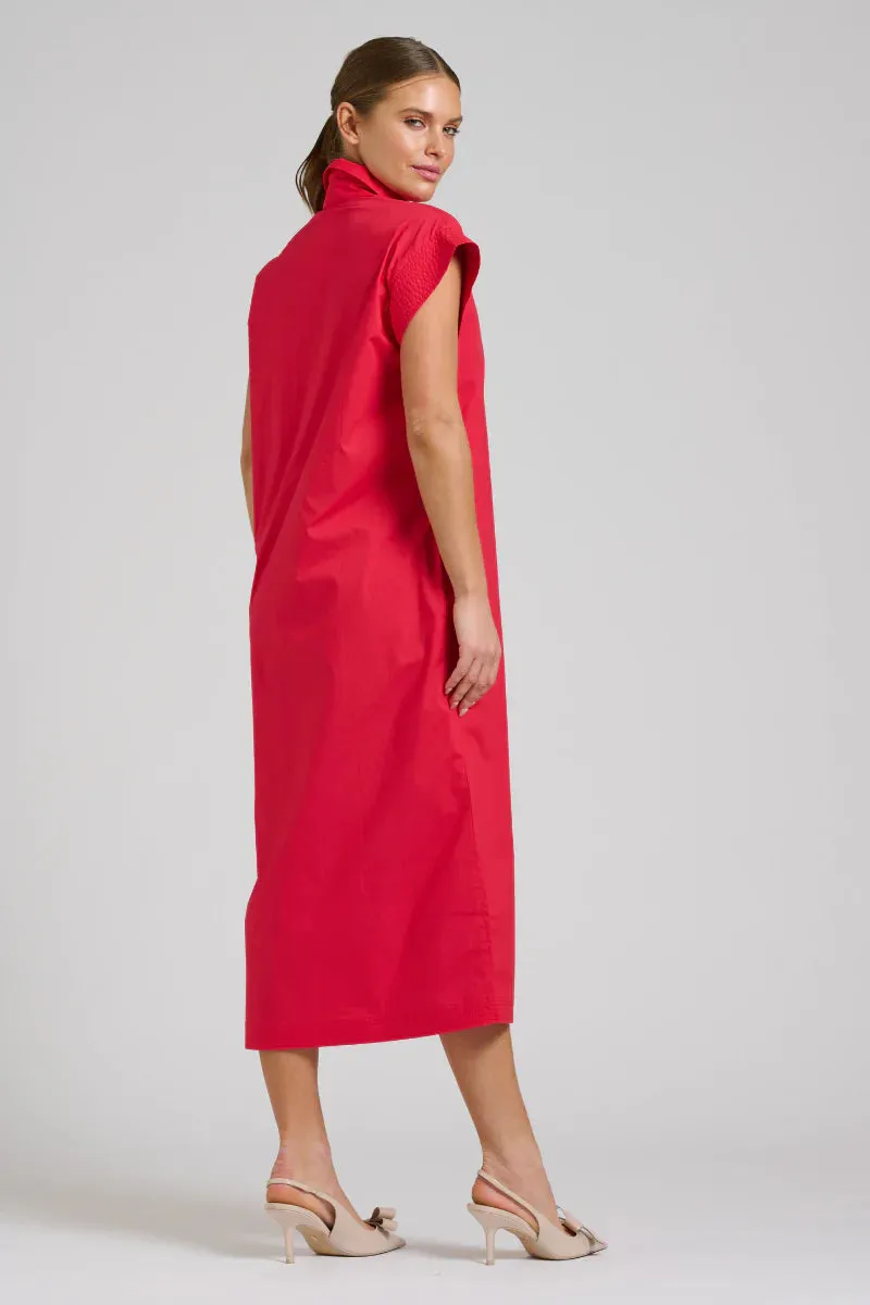 The Fifi Shirt Dress - Red