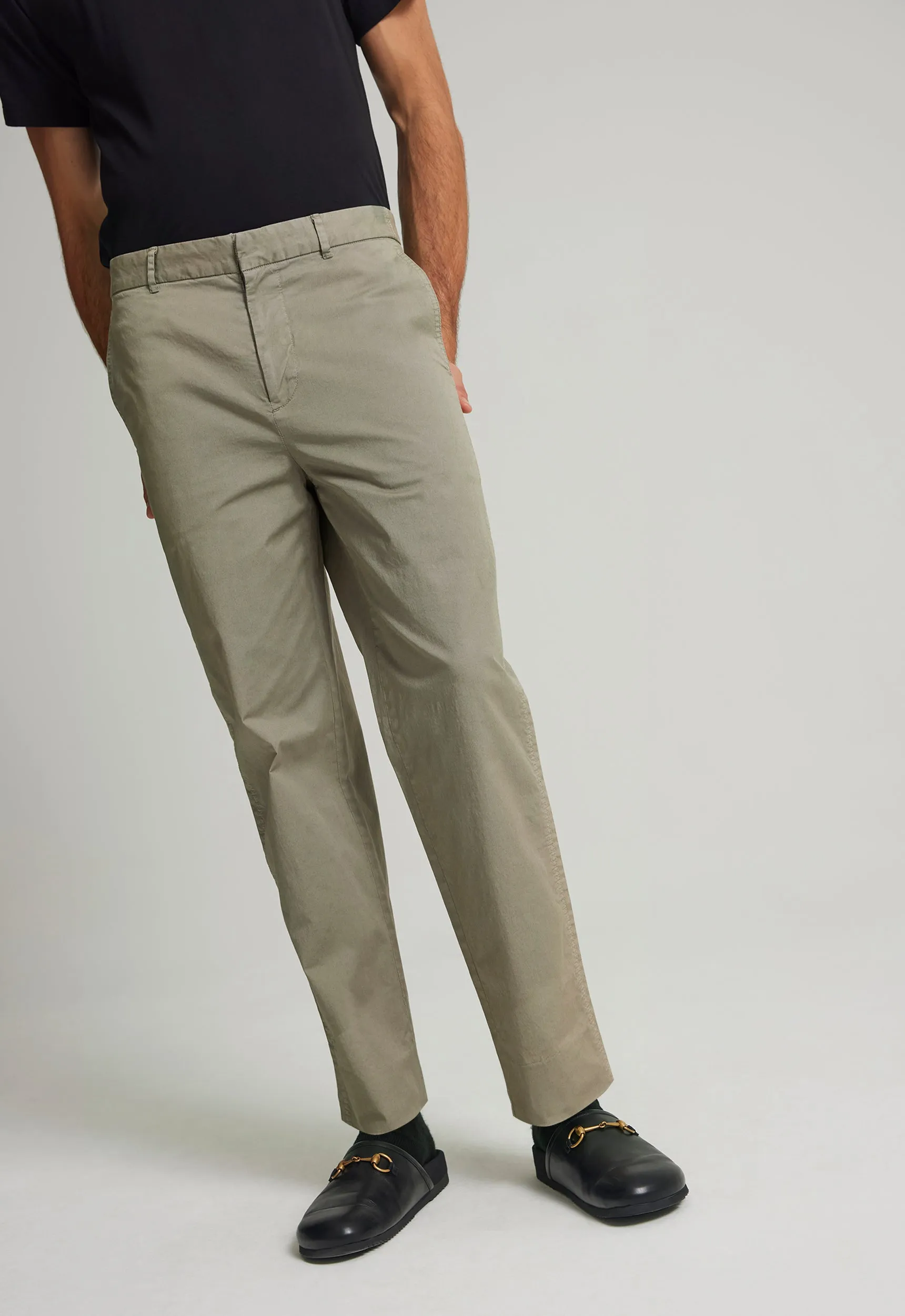 Theo Cotton Twill Pant - Shrub