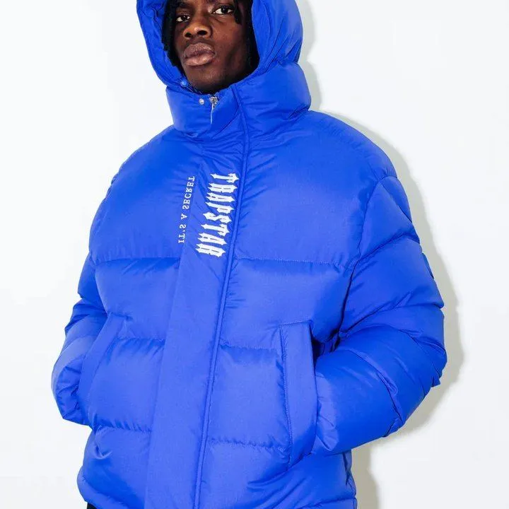 Trapstar Decoded Hooded Puffer Jacket 2.0 - Blue