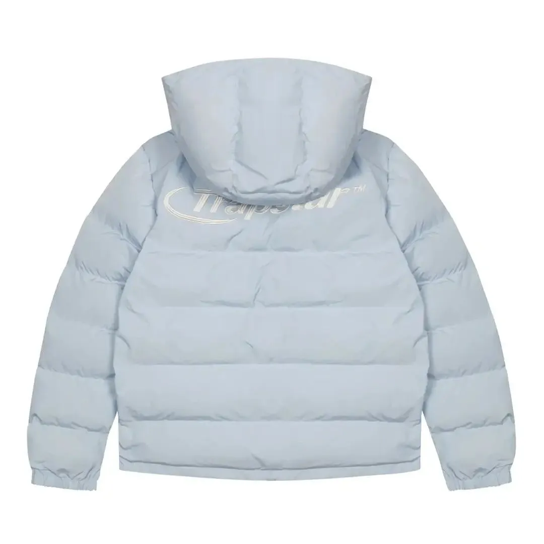 TRAPSTAR HYPERDRIVE DETACHABLE HOODED PUFFER JACKET - ICE BLUE