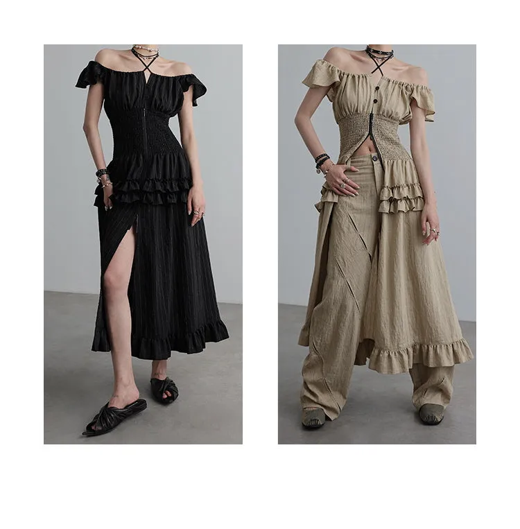 Two-Way Long-Tail Dress with Sophisticated Silhouette