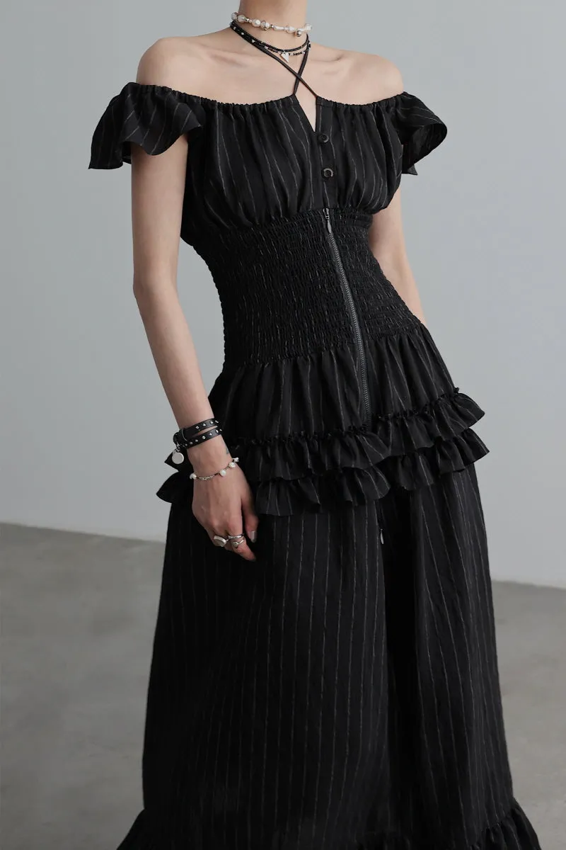 Two-Way Long-Tail Dress with Sophisticated Silhouette
