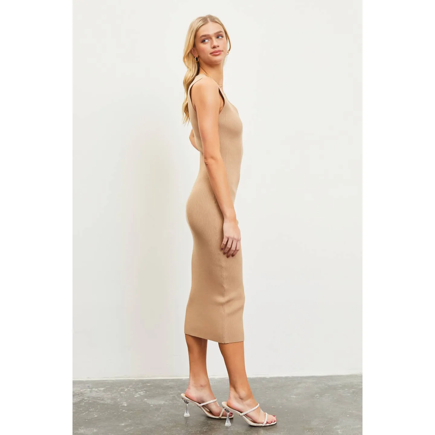 V-Neck Knit Dress