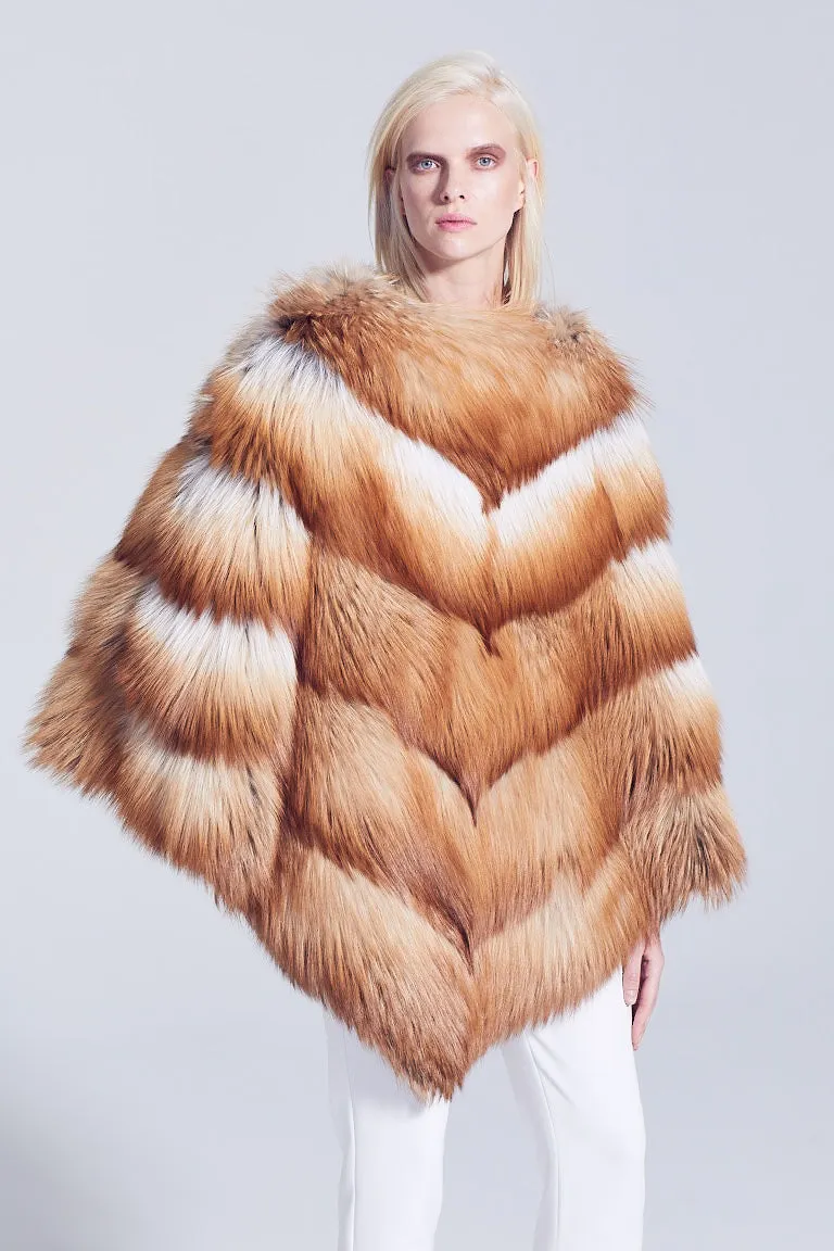 Valentina Gold Fox Fur Cape