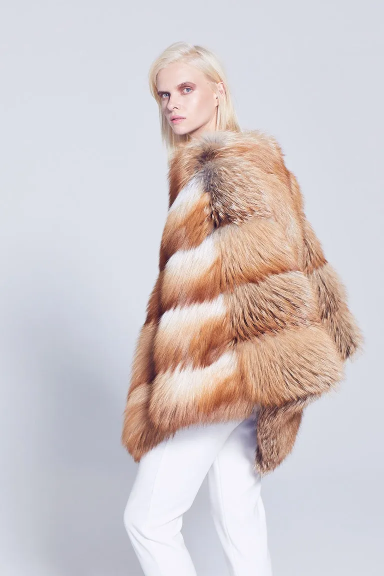 Valentina Gold Fox Fur Cape
