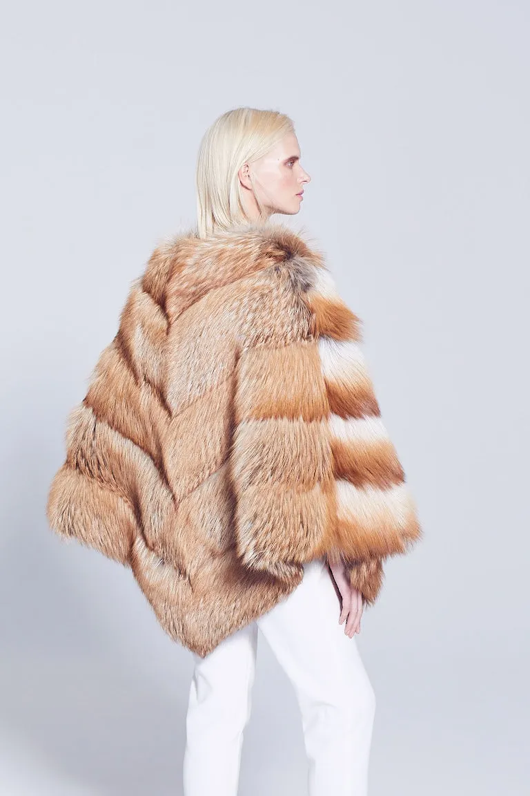 Valentina Gold Fox Fur Cape