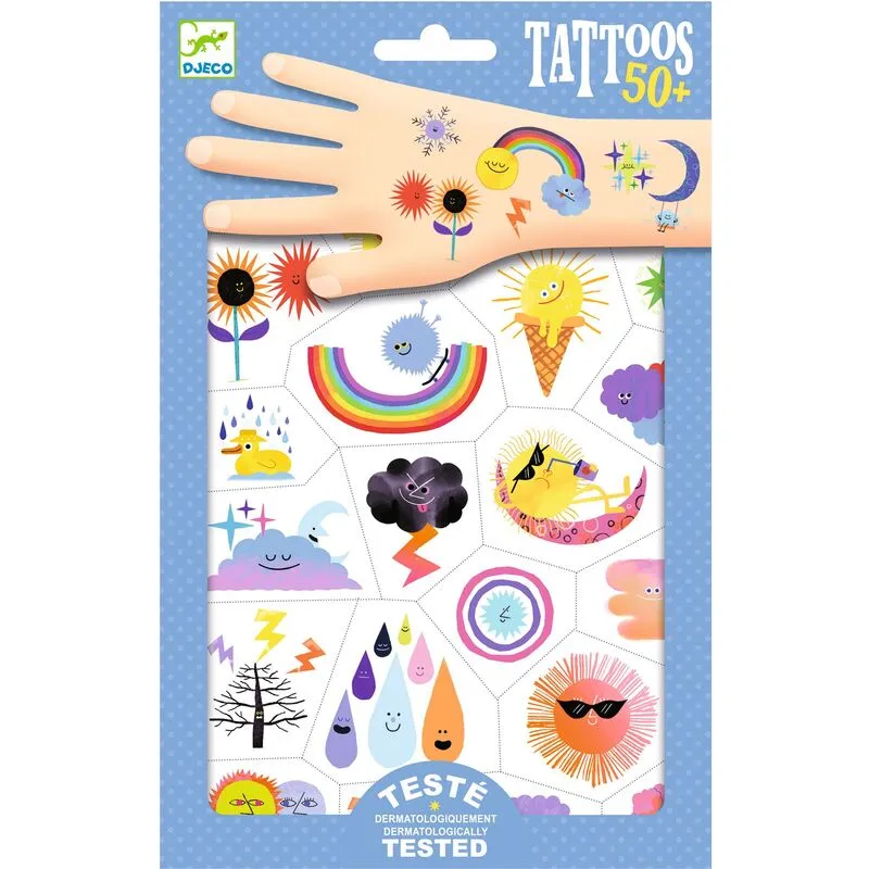 Weather Emoji Tattoos by Djeco