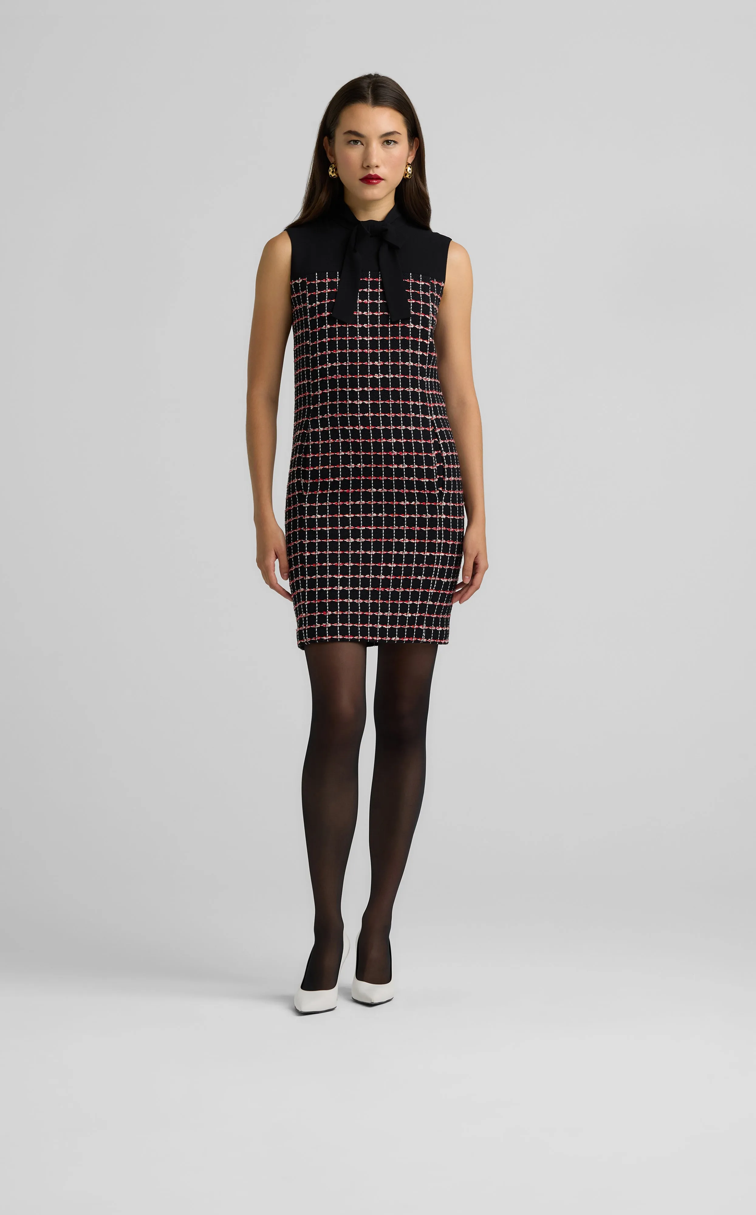 Windowpane Tweed Dress