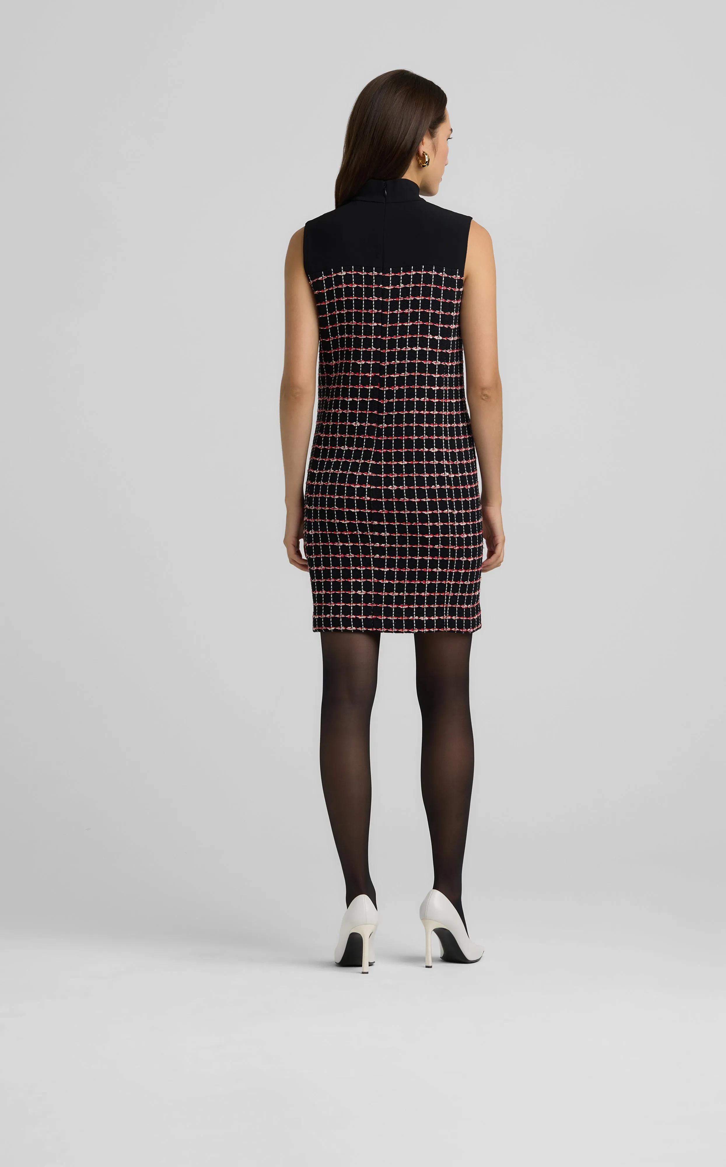 Windowpane Tweed Dress